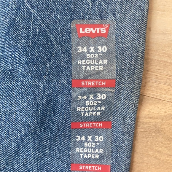 Relist 5/10❌ NWT Levi’s 502 regular taper with 2 way stretch jean size 34 x 30 - Picture 15 of 17